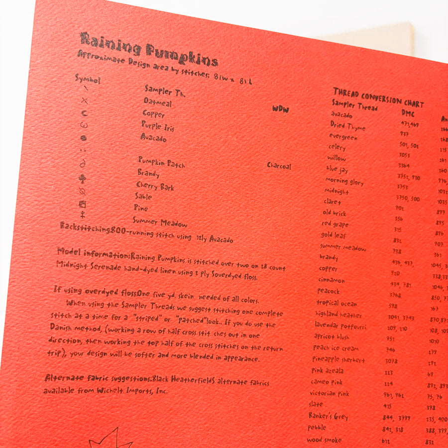 Raining Pumpkins – Cross Stitch Pattern by Fanci That