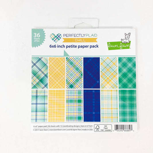 Lawn Fawn Perfectly Plaid Chill - 6" x 6" Paper Pad