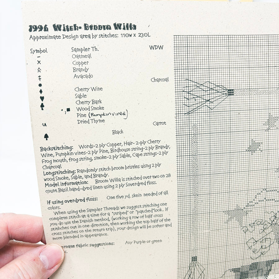 Witch Broom Willa – Cross Stitch Pattern by Fanci That