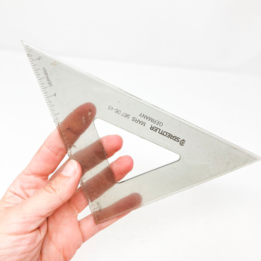 5" Smoke Staedtler 45˚ Triangle