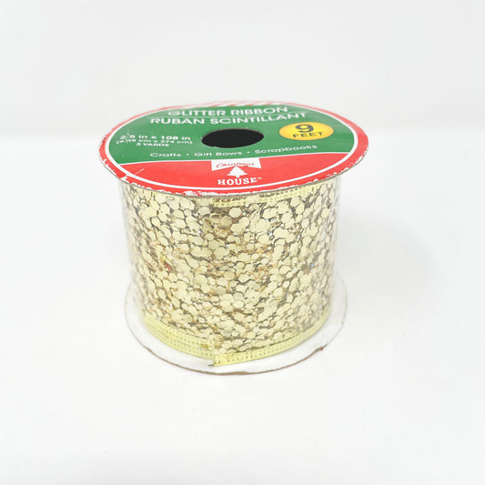 Gold Glitter Ribbon by Christmas House