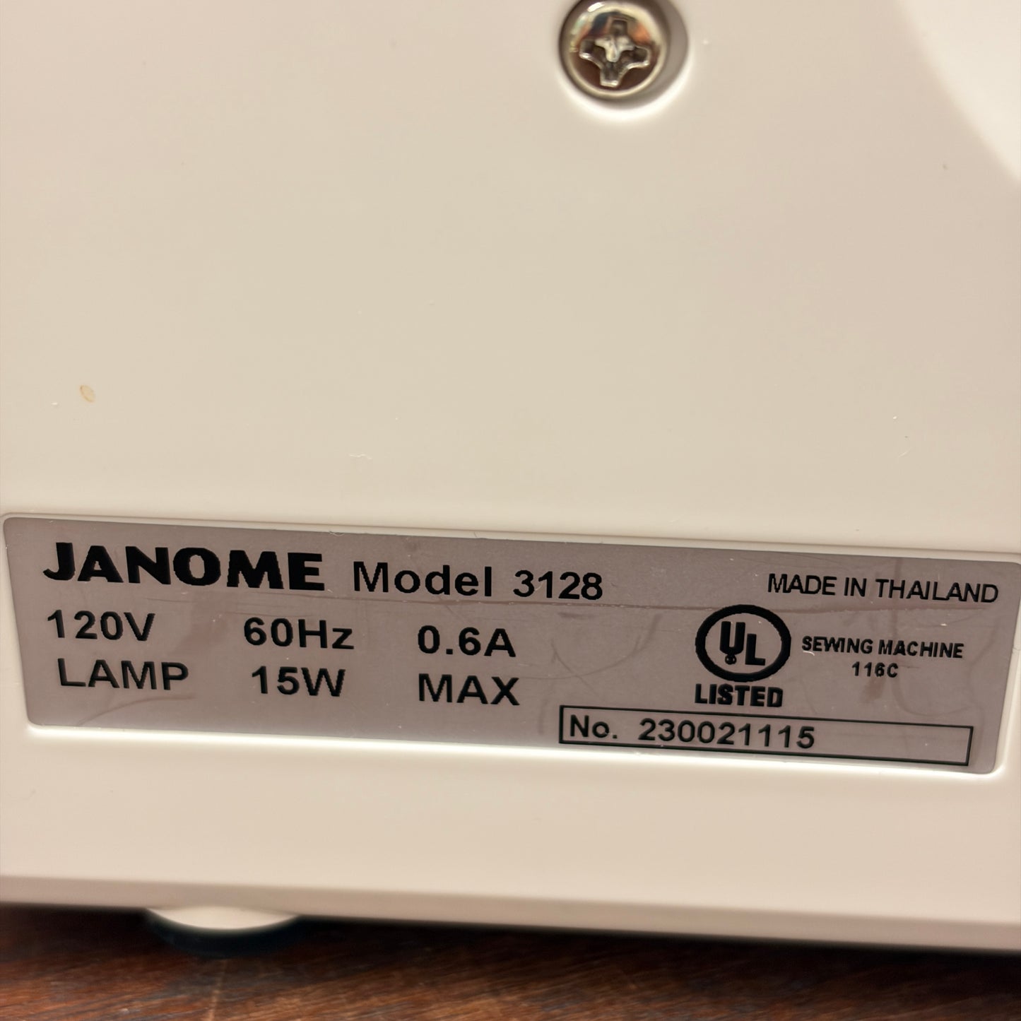 Janome 3128 Sewing Machine