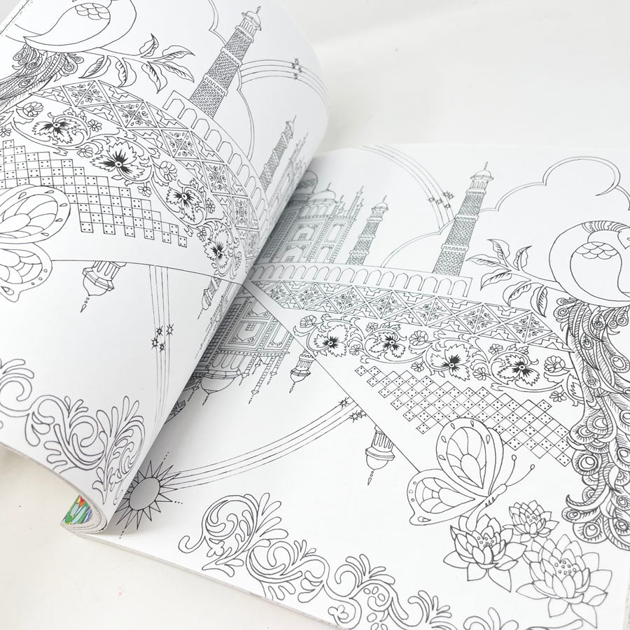 Around the World in 80 Colors Coloring Book