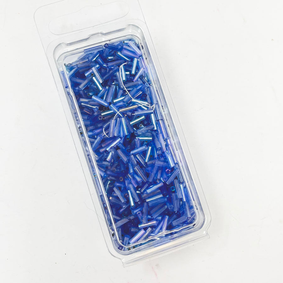 Pack of Blue Tube Beads