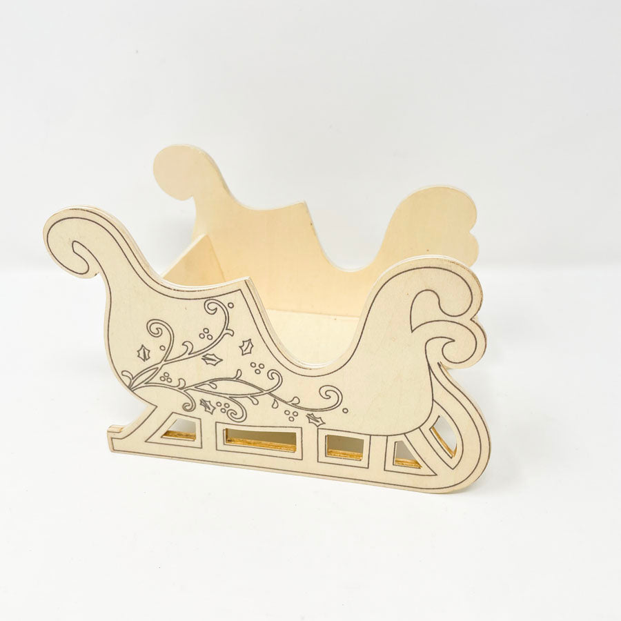 Santa's Sleigh - Unfinished Wood DIY