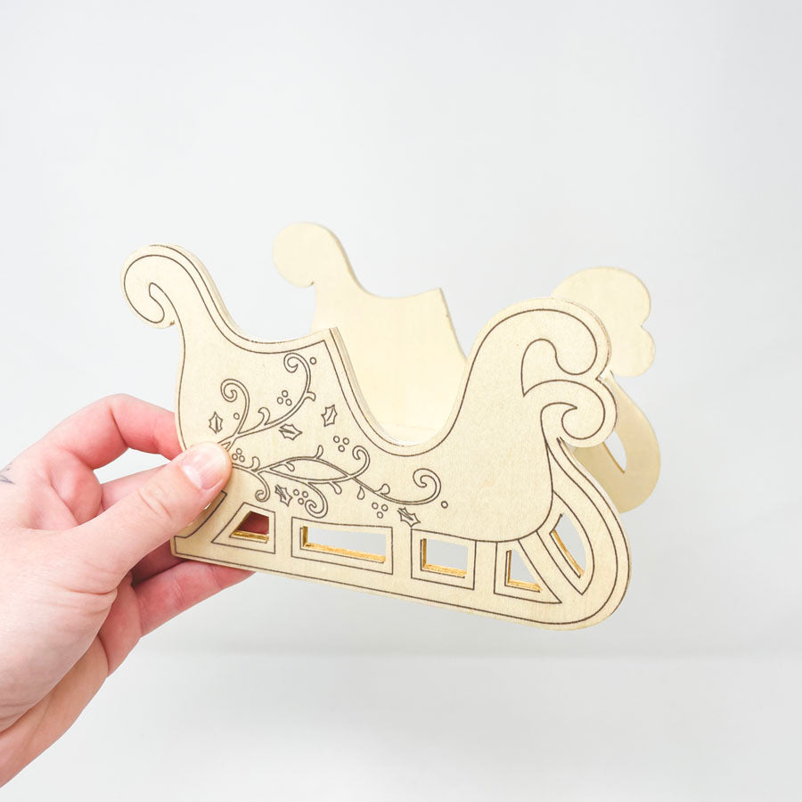 Santa's Sleigh - Unfinished Wood DIY
