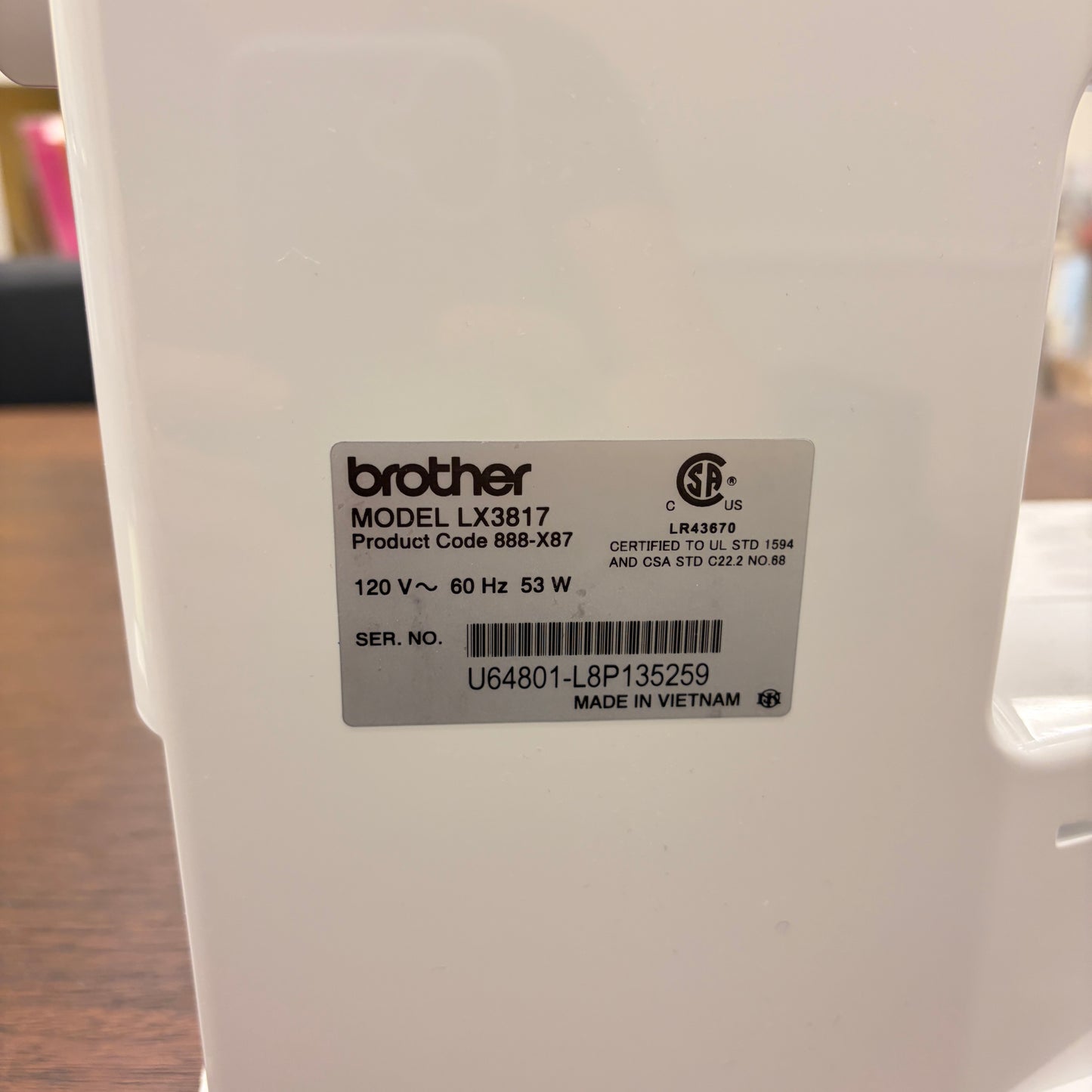 Brother LX3817 Sewing Machine