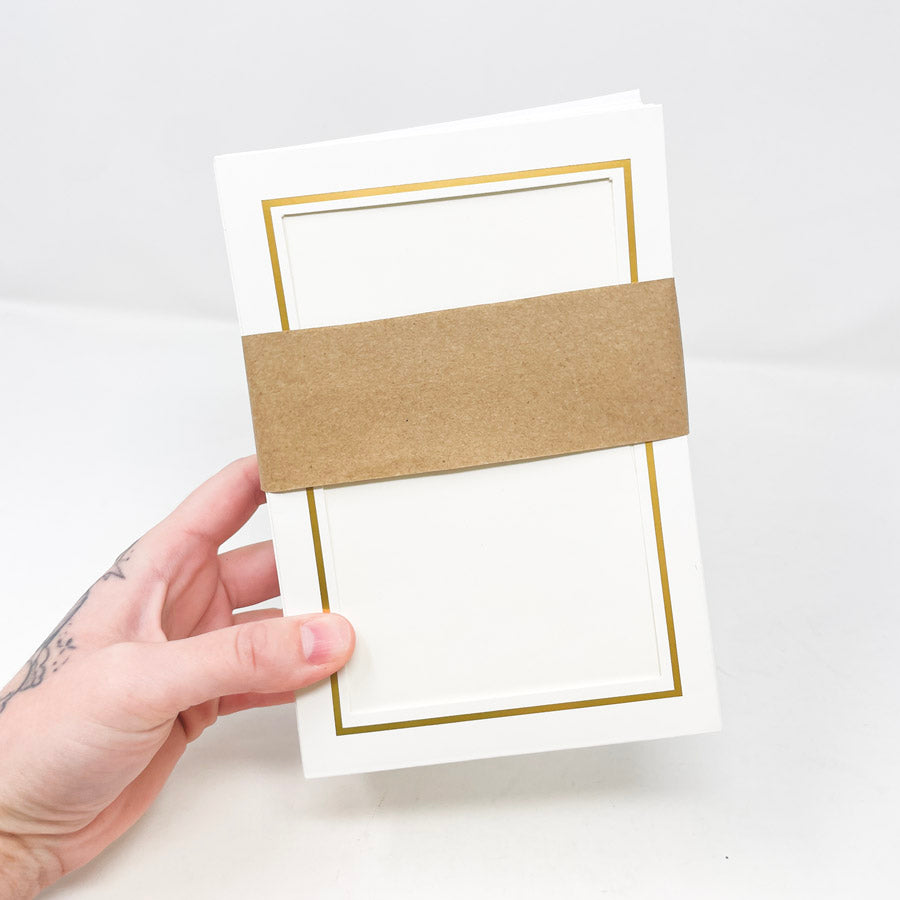 23ct White and Gold Frame Cards with Envelopes (1)