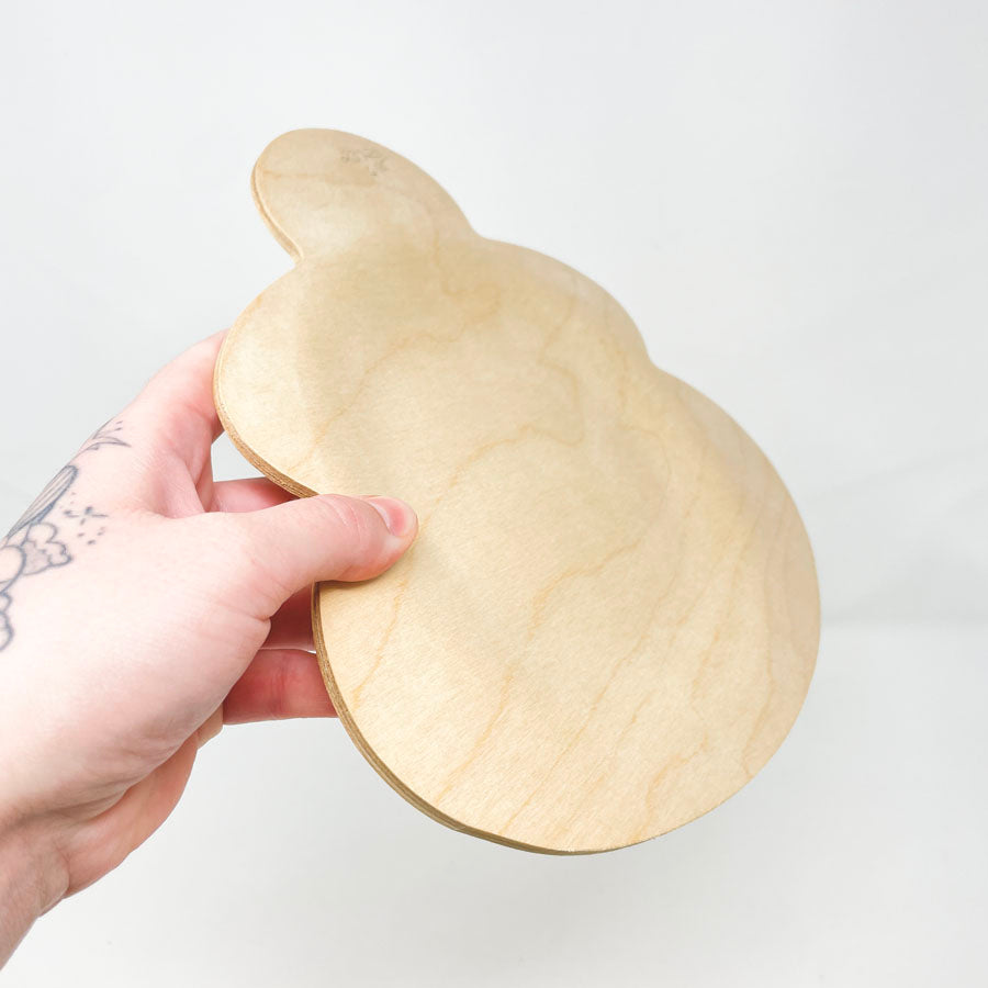 Unfinished Wood Snowman Memory Plate