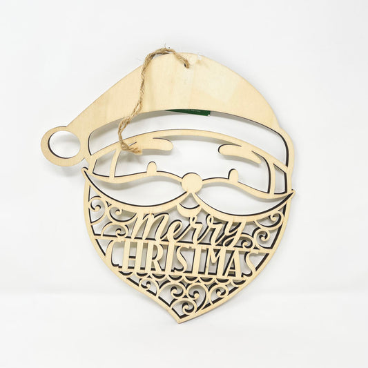 Merry Christmas - Unfinished Wood Cut DIY Sign