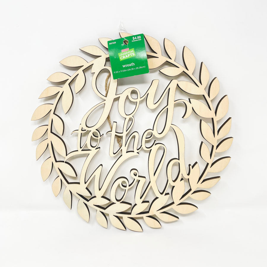 Joy to the World - Unfinished Wood Cut DIY Sign