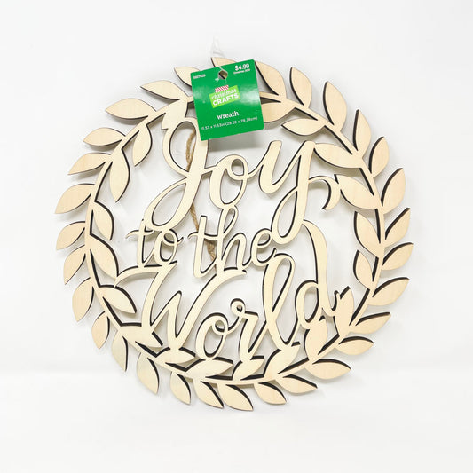 Joy to the World - Unfinished Wood Cut DIY Sign