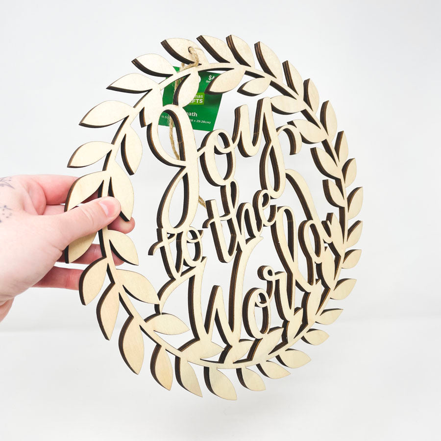 Joy to the World - Unfinished Wood Cut DIY Sign