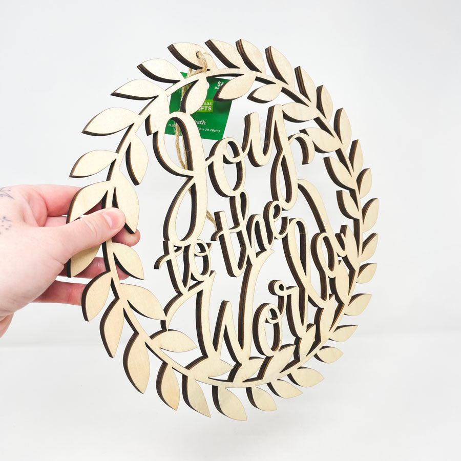 Joy to the World - Unfinished Wood Cut DIY Sign