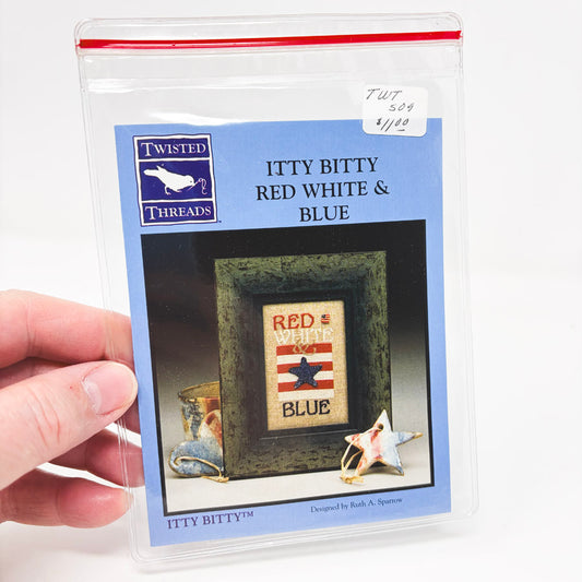 Itty Bitty Red White & Blue Cross Stitch Pattern by Twisted Threads
