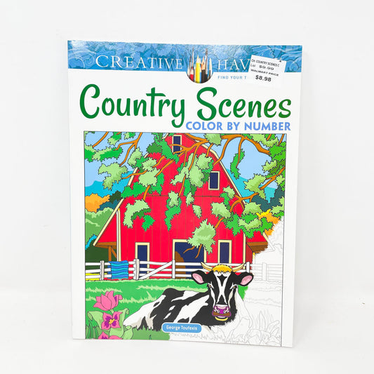 Country Scenes Color By Number Coloring Book