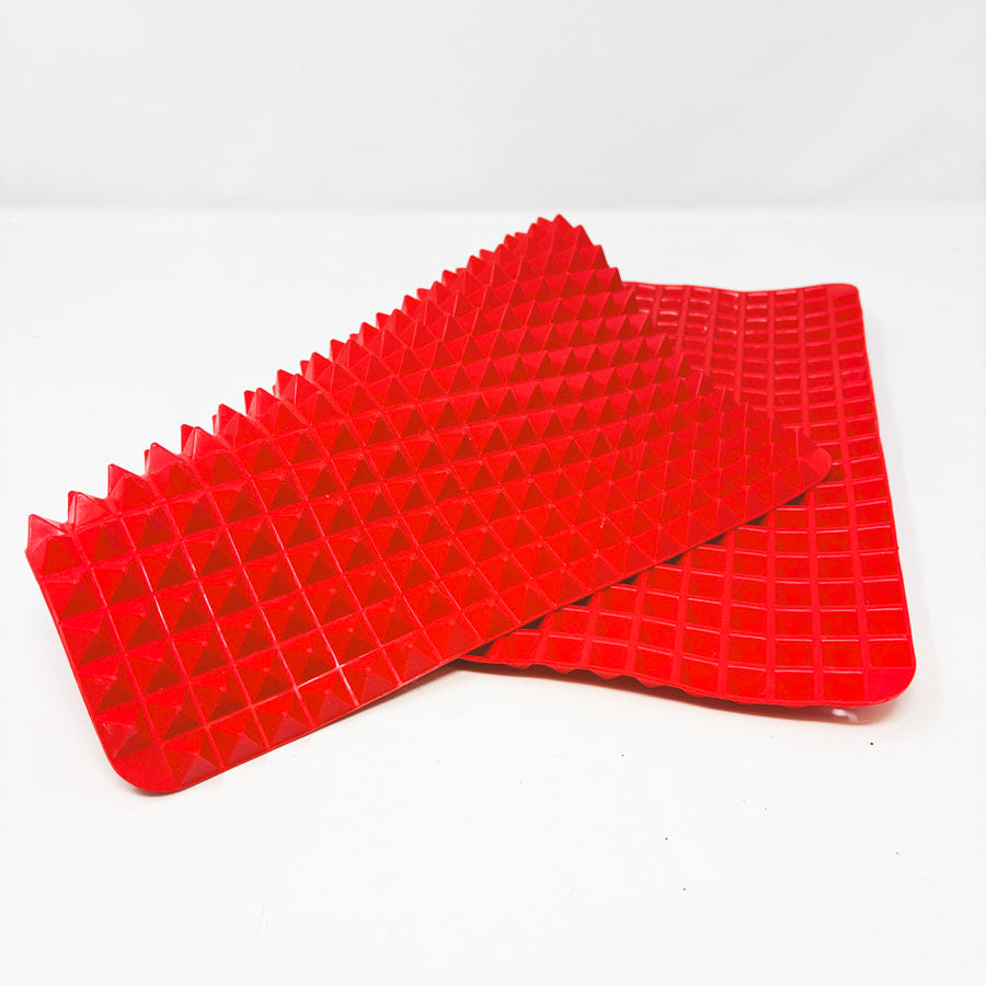 Red Silicone Pyramid Mat for Clay
