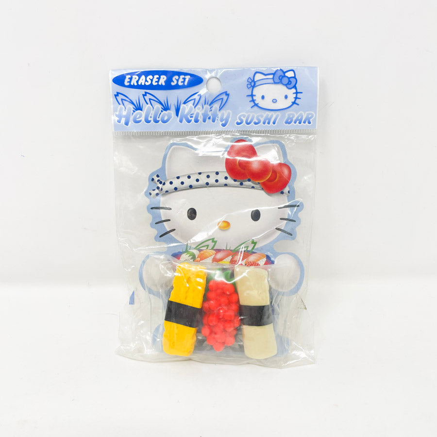Hello Kitty Sushi Bar Eraser Set