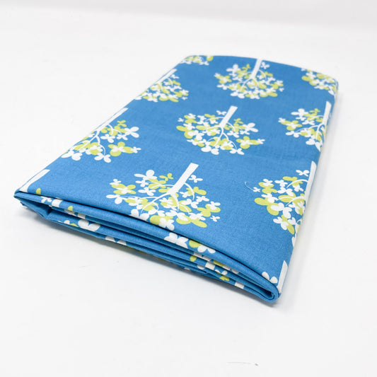 Blue Backed Trees Cotton Blend Fabric - 1 yard