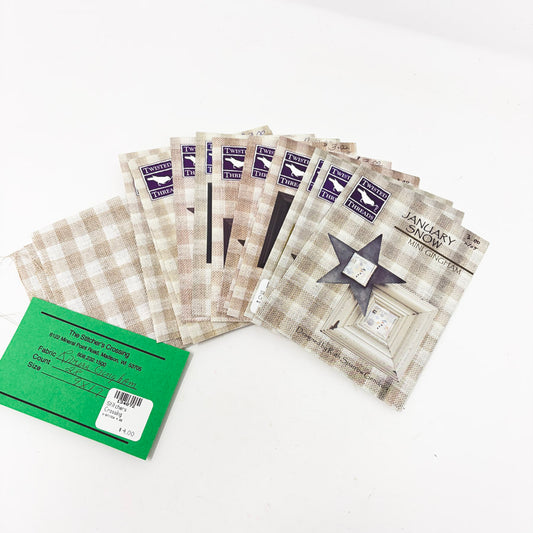 Mini Gingham Linen & Cross Stitch Pattern Set by Twisted Threads