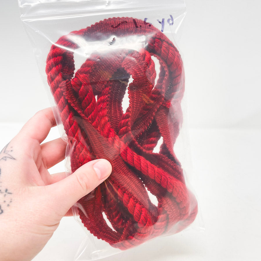 1.5 Yds Red Gimp Cord Trim