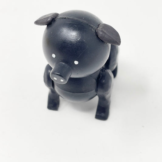 Vintage Little People - All Black Pig