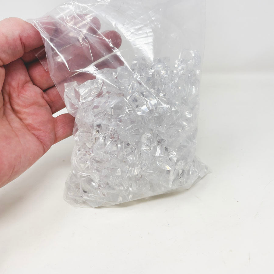 Clear Plastic Rocks