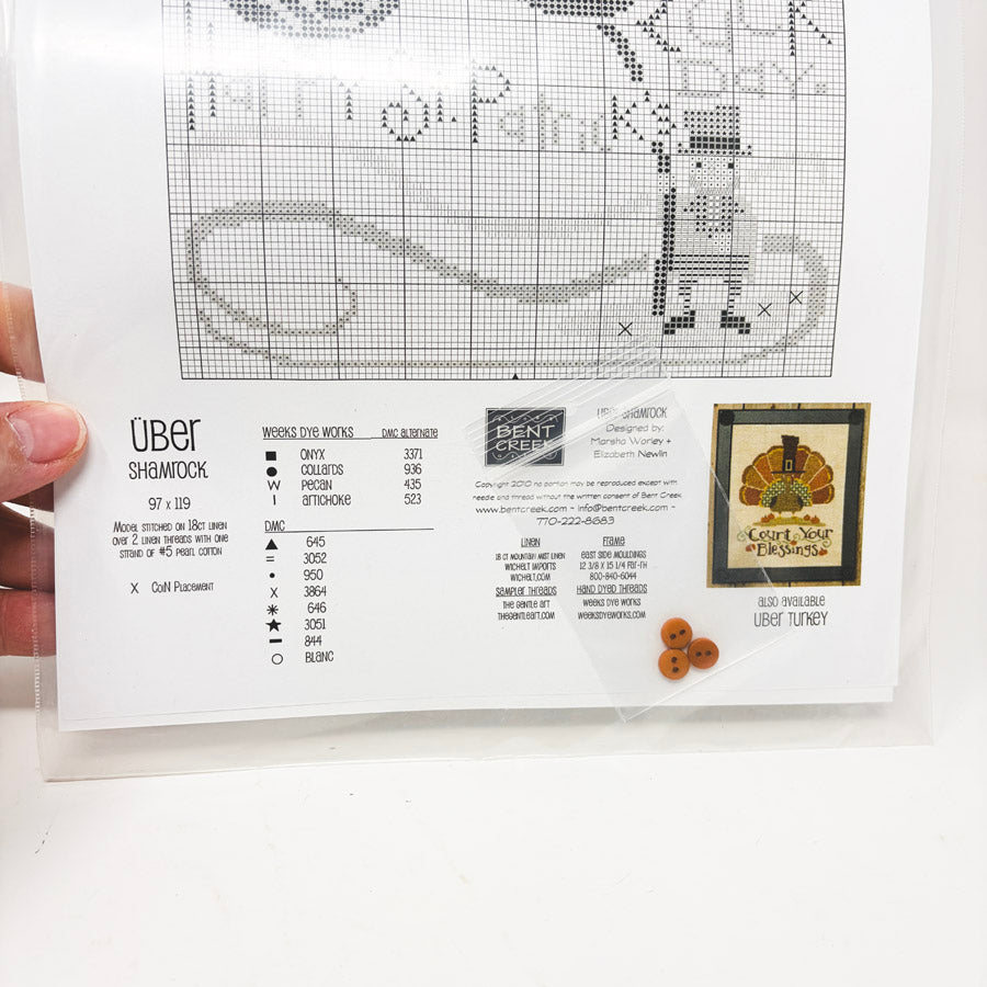 Uber Shamrock Cross Stitch Pattern by Bent Creek