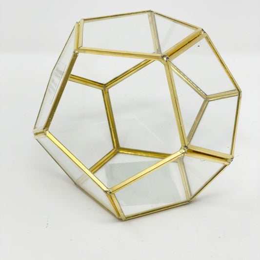 Glass Gold Colored Terrariums - Appx. 5.5"