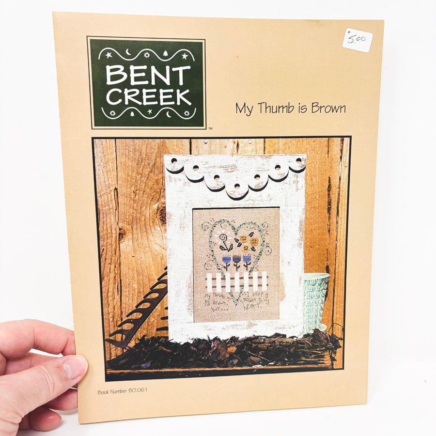 My Thumb is Brown Cross Stitch Pattern by Bent Creek