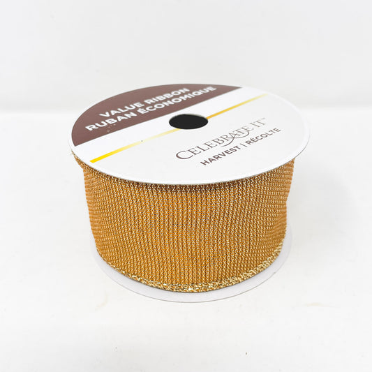 Celebrate It 2-1/2" Harvest Metallic Ribbon