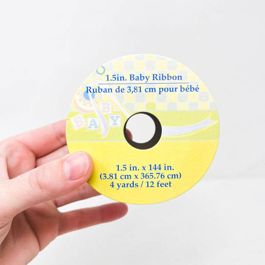1-1/2" Yellow Baby Ribbon