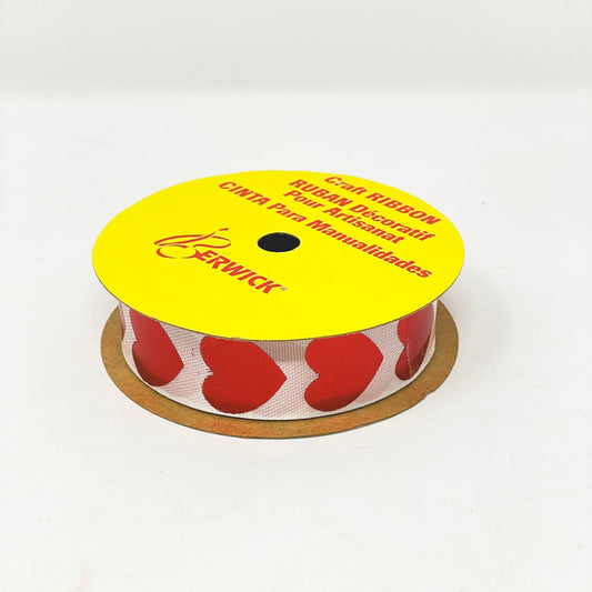 7/8" Berwick Red Heart Craft Ribbon