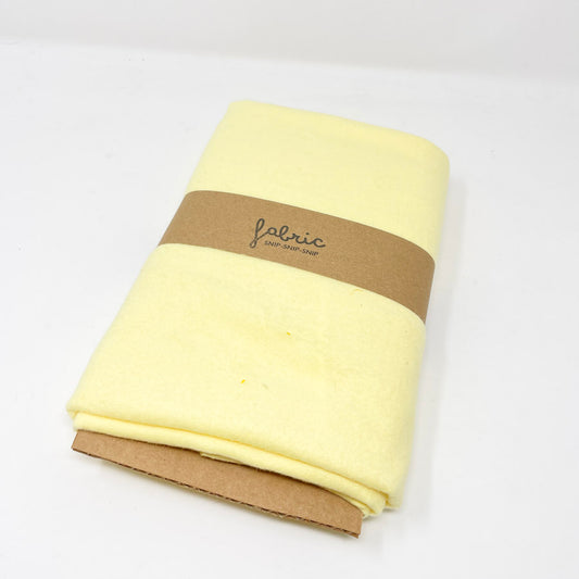 Pale Yellow Flannel Fabric - 1.25 yards