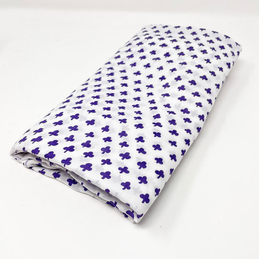 Purple Clubs Synthetic Woven Fabric - 2 yards