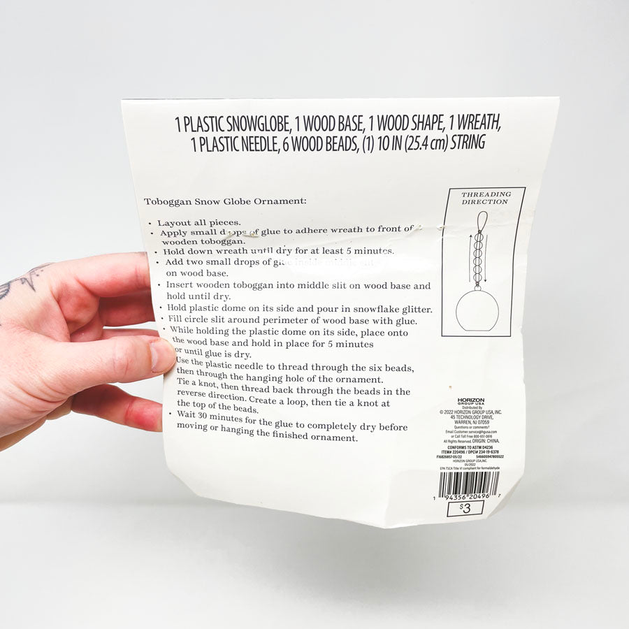 DIY Snowglobe Ornament Kit