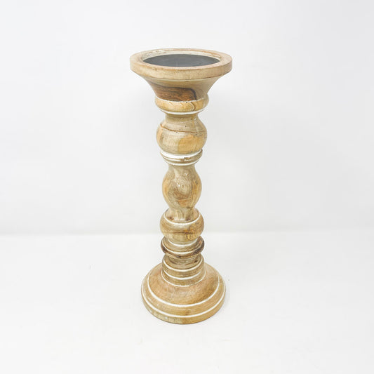 Rustic Wood Candle Holder