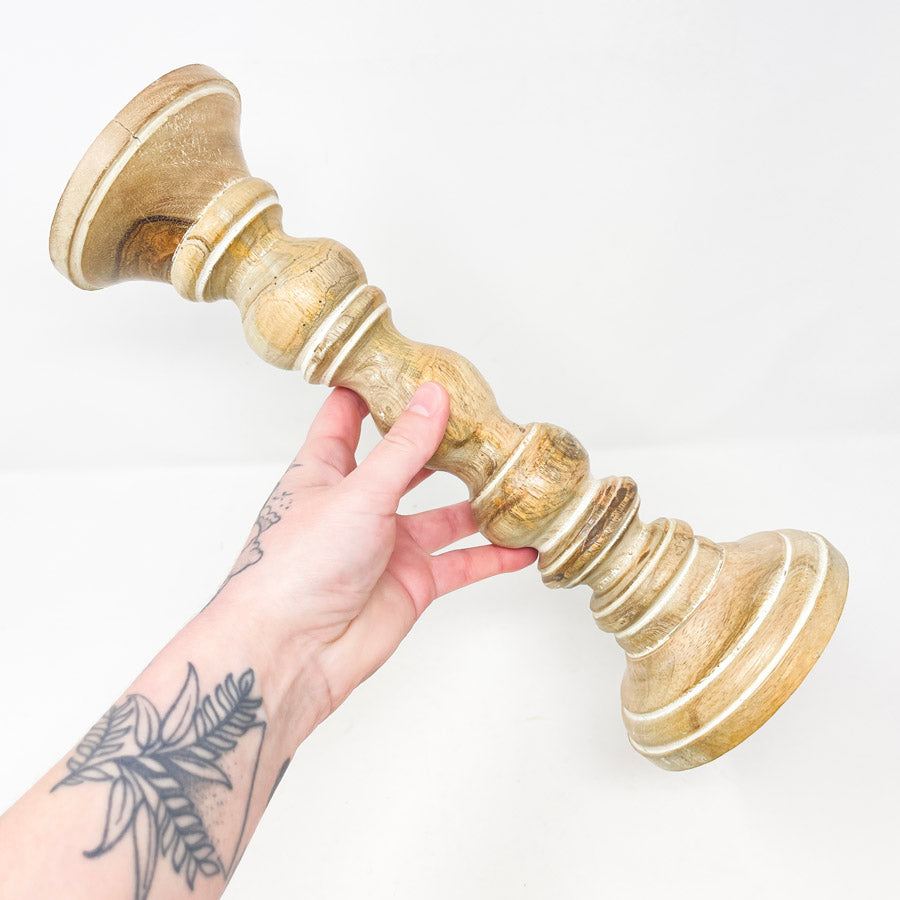 Rustic Wood Candle Holder