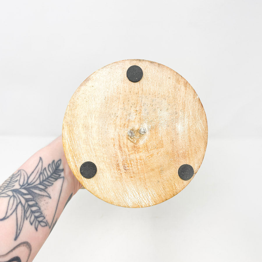 Rustic Wood Candle Holder