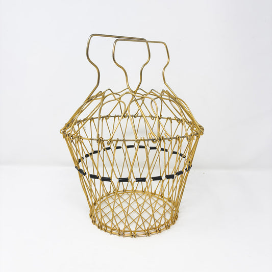 Vintage Folding Wire Egg Basket