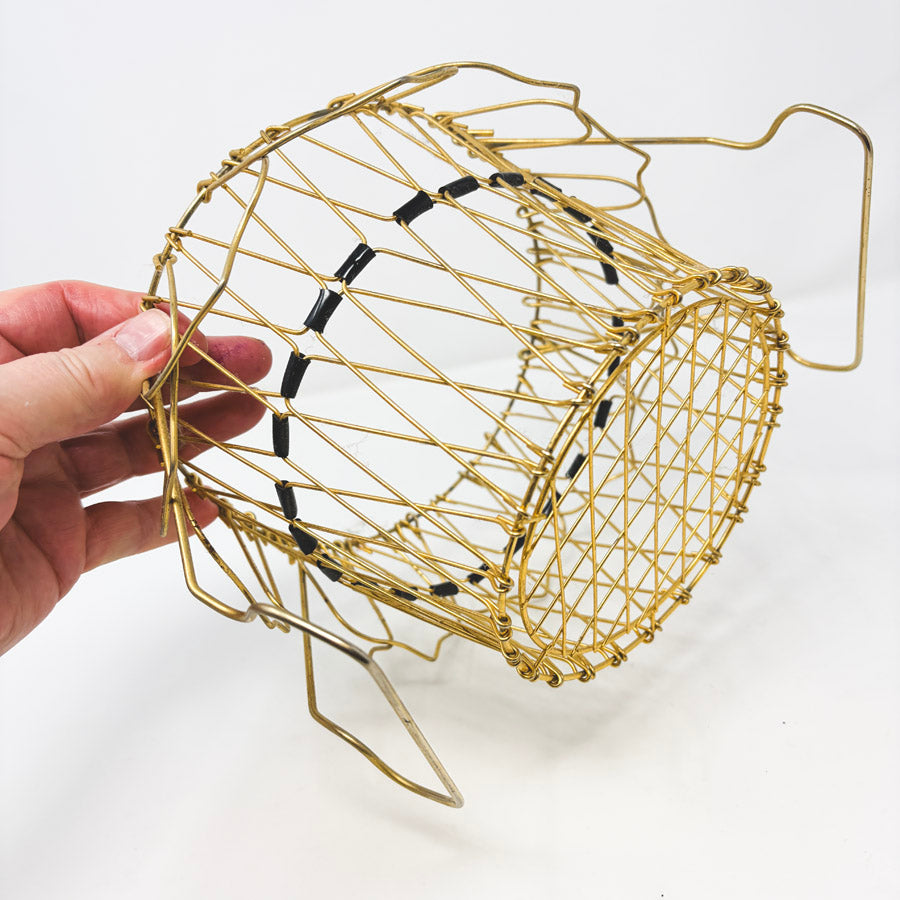 Vintage Folding Wire Egg Basket