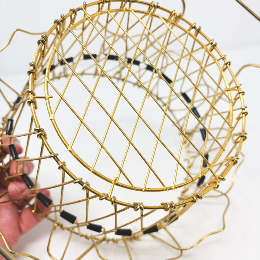 Vintage Folding Wire Egg Basket