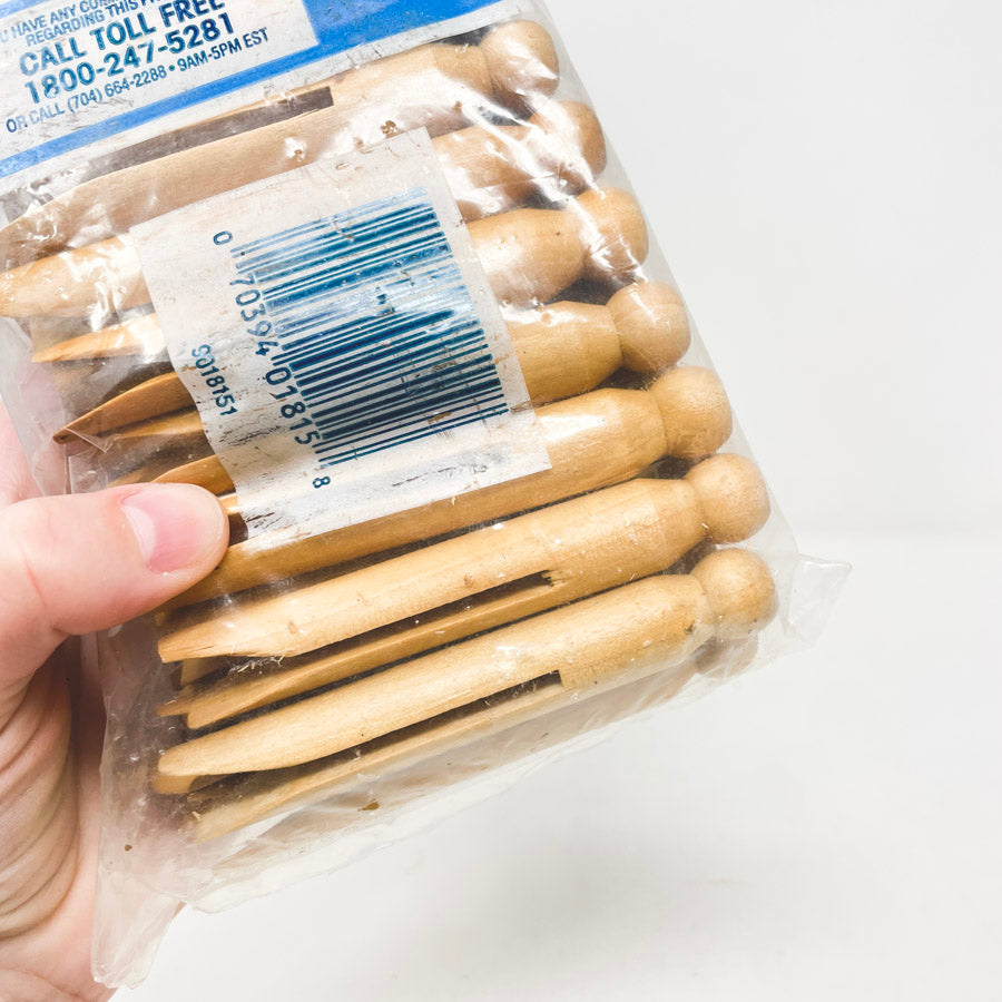 Round Slotted Wood Clothespins