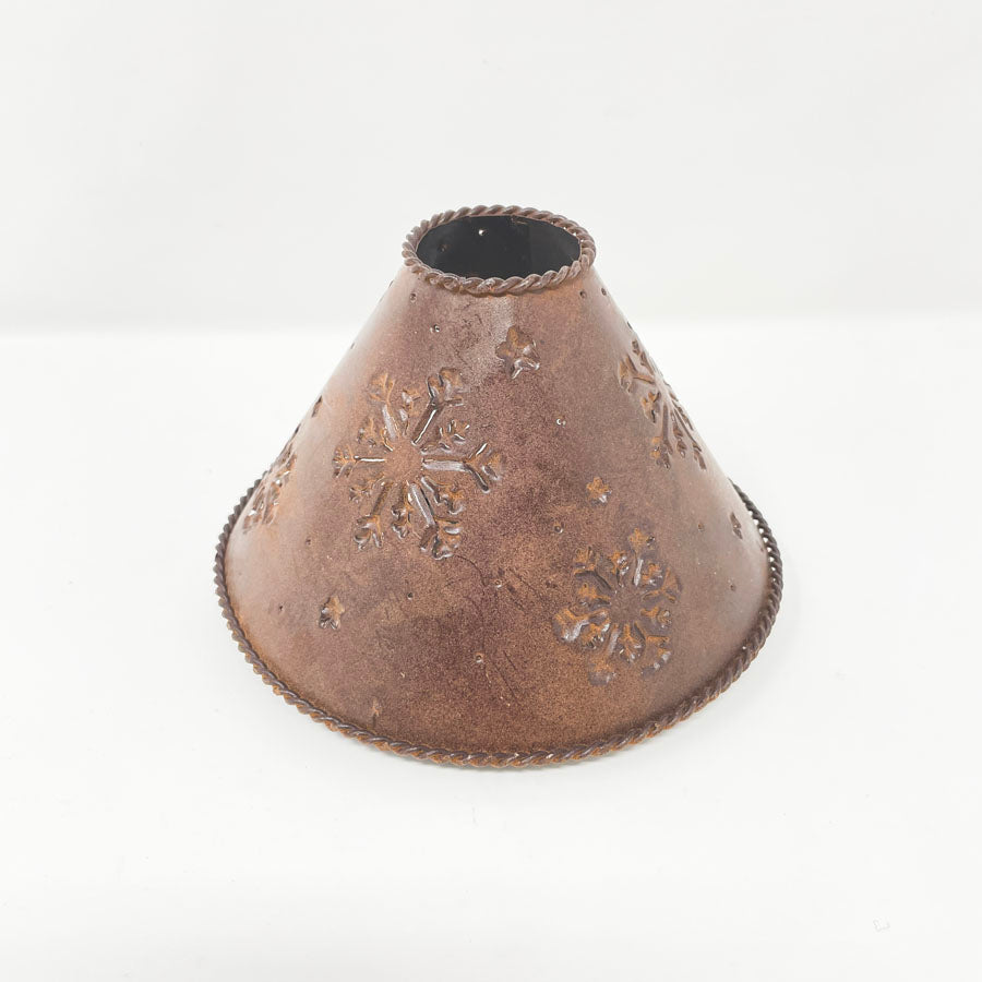 Punched Metal Candle Holder with Shade