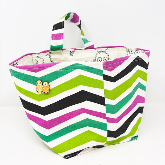 Starknits.net Yarn Chevron Stripe Project Tote