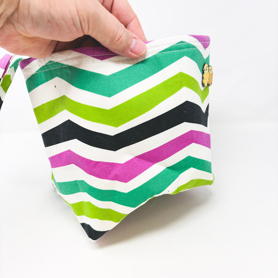 Starknits.net Yarn Chevron Stripe Project Tote