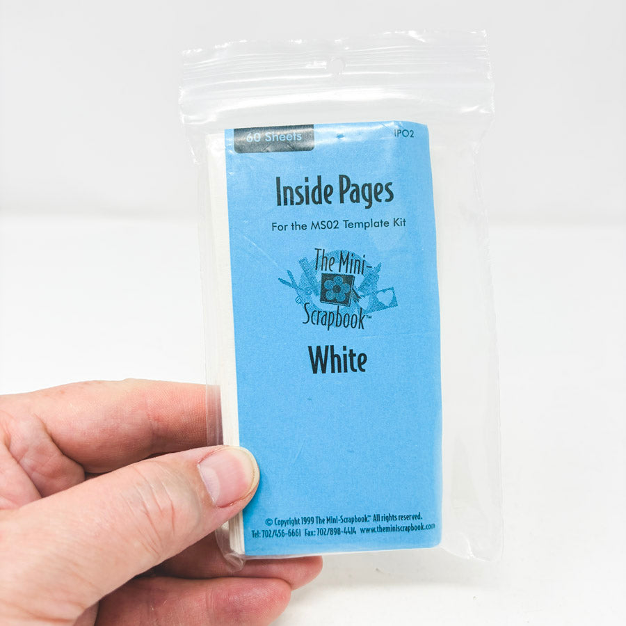 Small Pack – The Mini Scrapbook Inside Pages - White