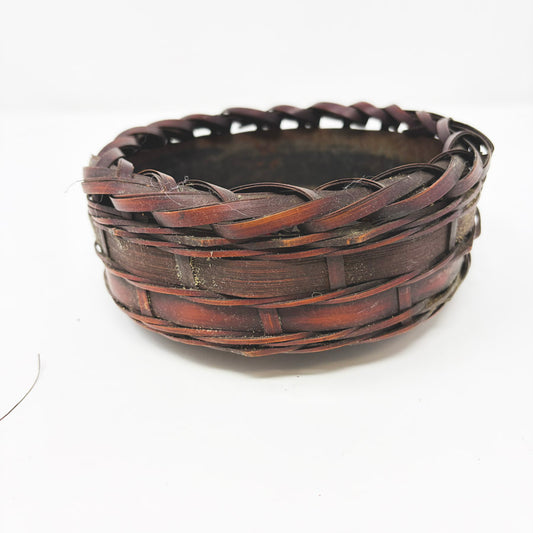 Vintage Tin Lined Woven Basket