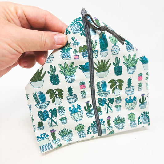 The Little Grey Girl Pyramid Project Bag – Succulents