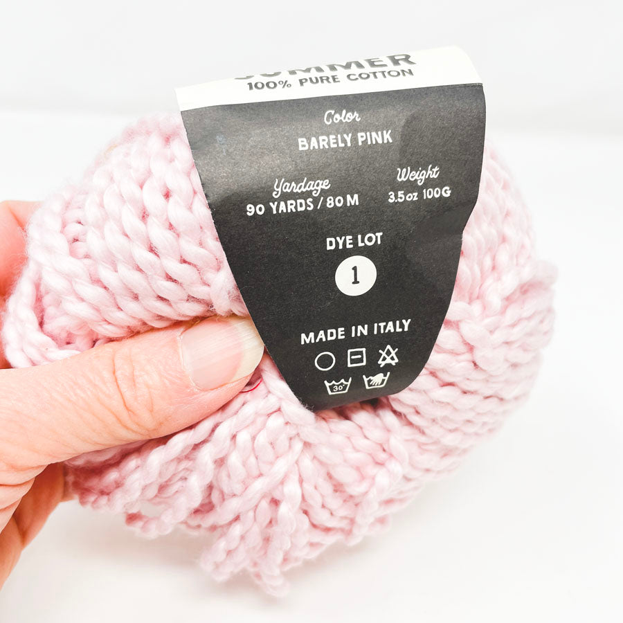 Loopy Mango Barely Pink Cotton Yarn